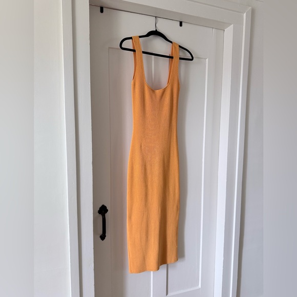 Ronny Kobo Collection Dresses & Skirts - Ronny Kobo Collection Vibrant Mustard Yellow Knit Midi Dress